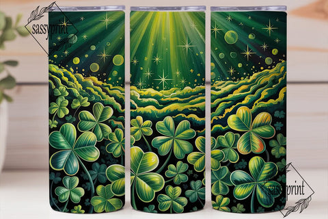 Shamrock Green Magic 20oz Tumbler Wrap Sublimation sassyprint 