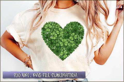Shamrock Heart Clover Leaf PNG Sublimation Shetara Begum 