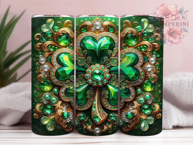Shamrock Leopard Irish Tumbler, St. Patrick’s Tumbler, Stylish 20oz Wrap, Sublimation Design, Trendy Gift Idea, Irish Leopard Wrap, Lucky Shamrock Tumbler Sublimation Li Zamperini 