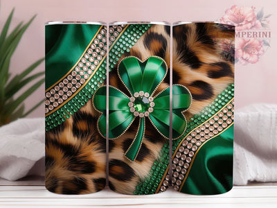 Shamrock Leopard Irish Tumbler, St. Patrick’s Tumbler, Stylish 20oz Wrap, Sublimation Design, Trendy Gift Idea, Irish Leopard Wrap, Lucky Shamrock Tumbler Sublimation Li Zamperini 