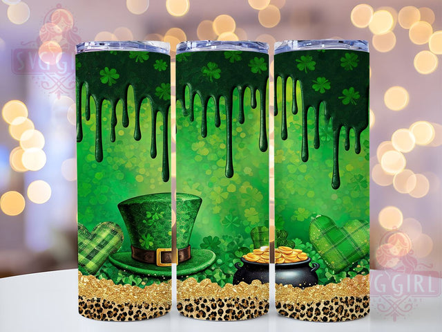 Shamrock St. Patrick's 20oz Tumbler, Shamrock Cup, 20oz Sublimation, Clover Drinkware, Irish Gift Tumbler, Green Clover Design, Unique St. Paddy's Gift Sublimation SvggirlplusArt 