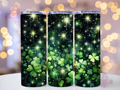Shamrock St Patrick's Day 20oz Tumbler Wrap Sublimation Design, Straight Tapered Tumbler Wrap, St Patricks Day Tumbler Png, Instant Digital Download Sublimation SvggirlplusArt 