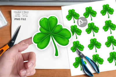 Shamrock Sticker Sublimation artnoy 