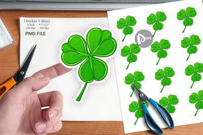 Shamrock Sticker Sublimation artnoy 