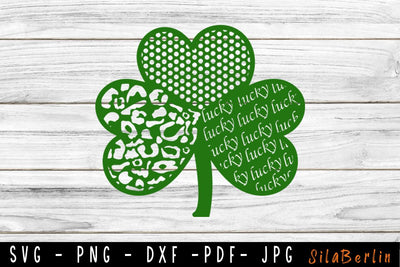 Shamrock SVG, Clover SVG, St Patricks Day SVG, Heart Svg, Leopard Pattern Svg, Png, Saint Patrick's Day, Irish svg, Cut File for Cricut SVG SilaBerlin 