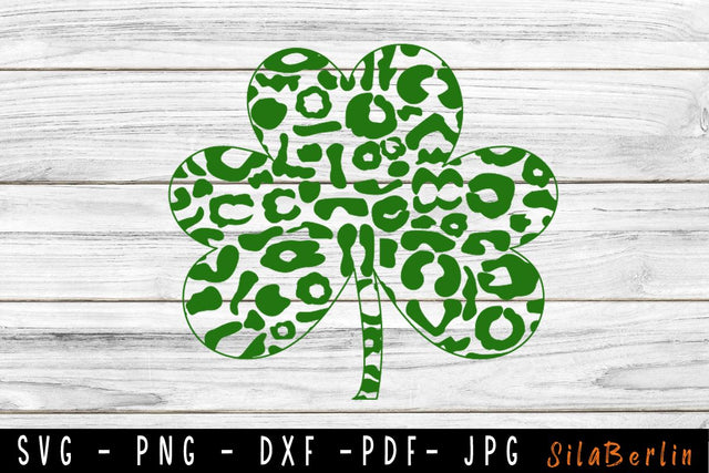 Shamrock SVG, Clover SVG, St Patricks Day SVG, Heart Svg, Leopard Pattern Svg, Png, St. Patrick's Leopard svg, Lucky svg, Cut File for Cricut SVG SilaBerlin 