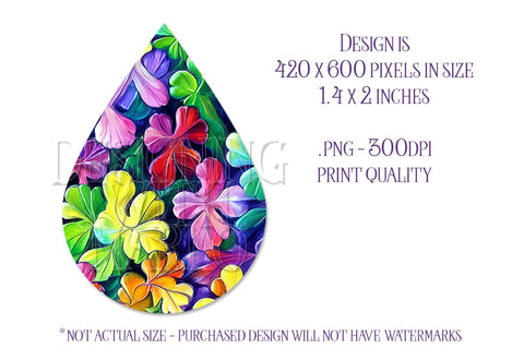 Shamrock Teardrop Earring Design, St Patrick's Day Sublimation Teardrop Earring, e1 Sublimation Designing with Marlo 