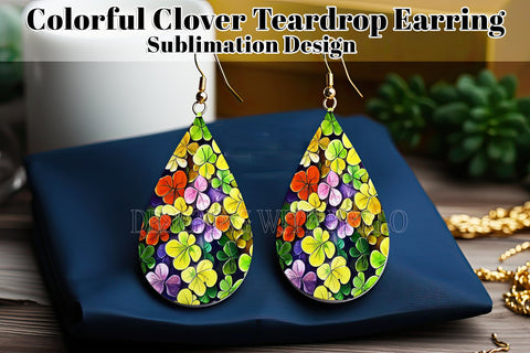 Shamrock Teardrop Earring Design, St Patrick's Day Sublimation Teardrop Earring, e11 Sublimation Designing with Marlo 