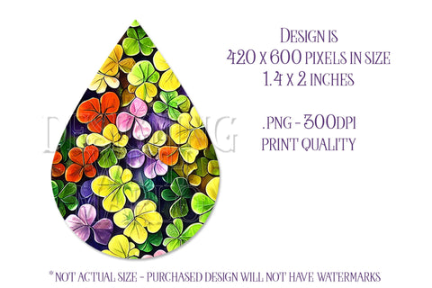 Shamrock Teardrop Earring Design, St Patrick's Day Sublimation Teardrop Earring, e11 Sublimation Designing with Marlo 