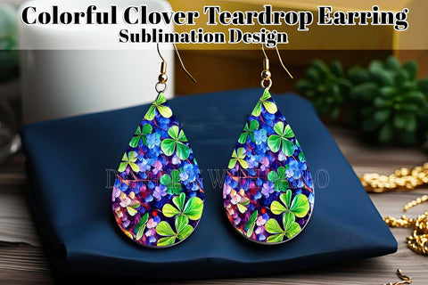 Shamrock Teardrop Earring Design, St Patrick's Day Sublimation Teardrop Earring, e5 Sublimation Designing with Marlo 