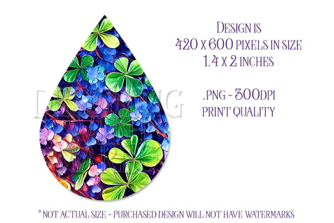 Shamrock Teardrop Earring Design, St Patrick's Day Sublimation Teardrop Earring, e5 Sublimation Designing with Marlo 