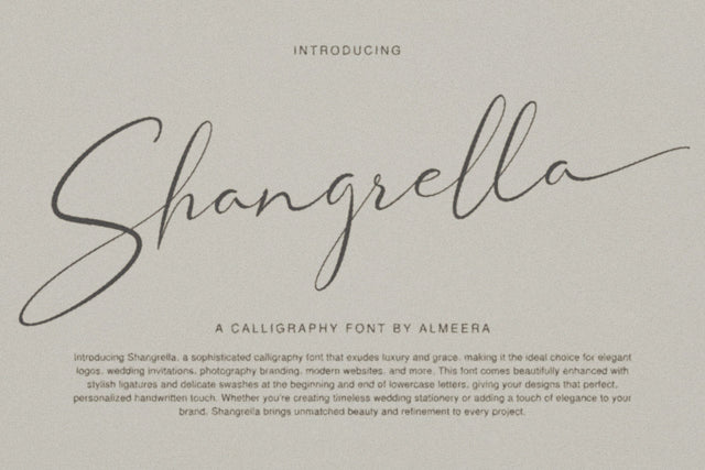 Shangrella - Wedding Calligraphy Font studioalmeera 