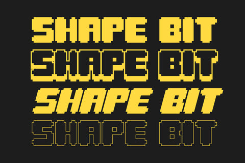 Shape Bit Font ahweproject 