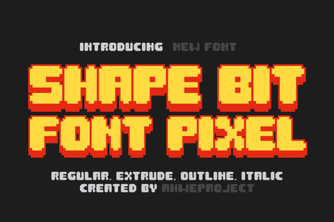 Shape Bit Font ahweproject 