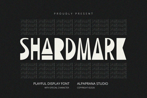 Shardmark - Display Font Font Alpaprana Studio 