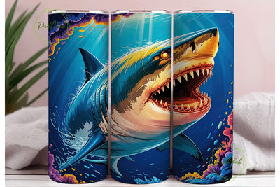 Shark Eye Digital Art 20oz Tumbler Wrap Sublimation PixelChick 
