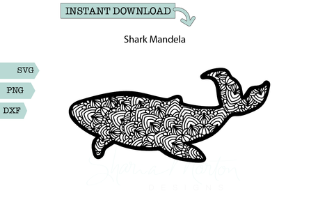Shark Mandala Vinyl SVG Sharia Morton Designs 