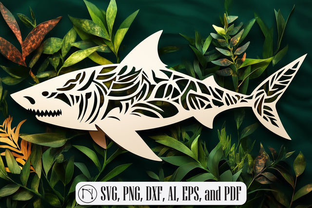 Shark paper/laser cut template SVG SVG MD JOYNAL ABDIN 