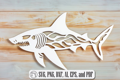 Shark paper/laser cut template SVG SVG MD JOYNAL ABDIN 