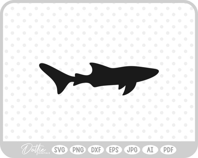 Shark Silhouette SVG DottieDigitals 
