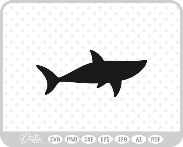 Shark Silhouette SVG DottieDigitals 