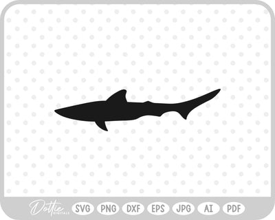 Shark Silhouette SVG DottieDigitals 
