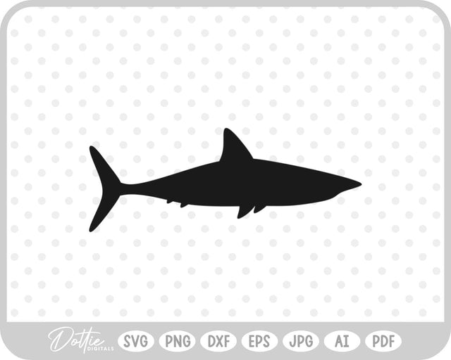 Shark Silhouette SVG DottieDigitals 