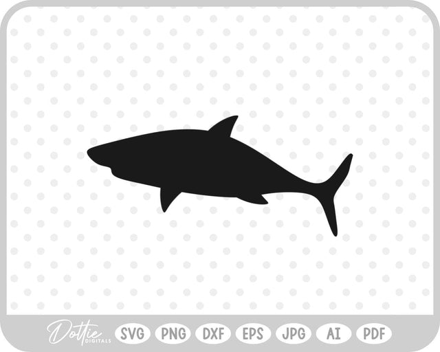 Shark Silhouette SVG DottieDigitals 