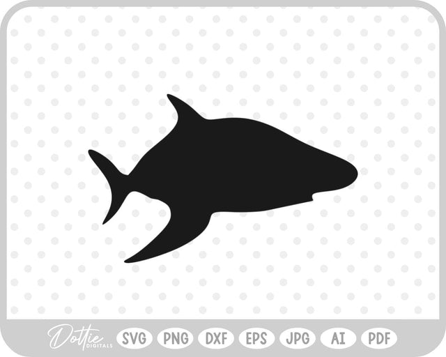 Shark Silhouette SVG DottieDigitals 