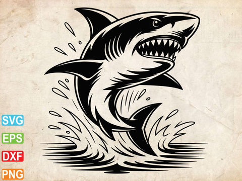 Shark Svg, Shark Clipart, Shark Laser File SVG Creativeart88 