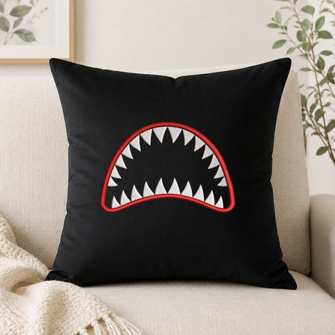 Shark Teeth Mouth Embroidery Design – Shark Jaw Bite Teeth Machine Embroidery File Embroidery/Applique DESIGNS PatternFeed8 
