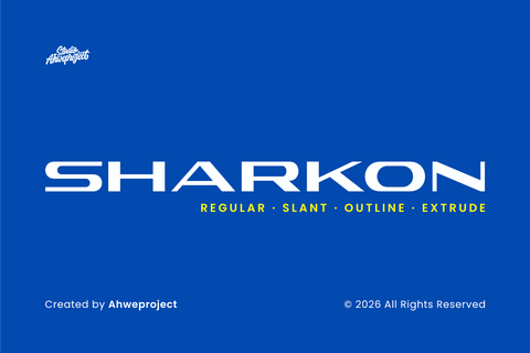 Sharkon Font ahweproject 