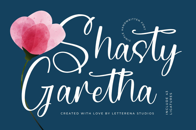 Shasty Garetha - Simple Handwritten Font Font Letterena Studios 