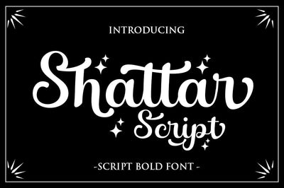 Shattar Script Font RomieStudio 