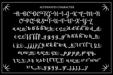 Shattar Script Font RomieStudio 