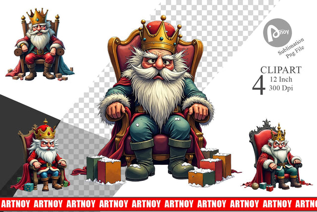 Shattered Nutcracker King Clipart Sublimation artnoy 