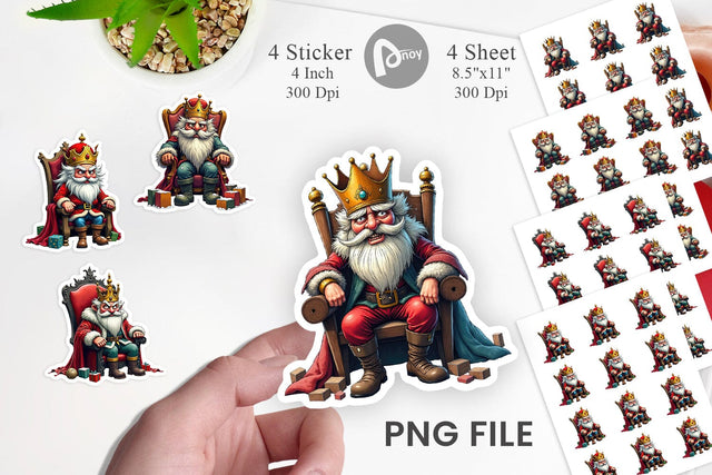 Shattered Nutcracker King Sticker Sublimation artnoy 