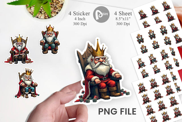 Shattered Nutcracker King Sticker Sublimation artnoy 