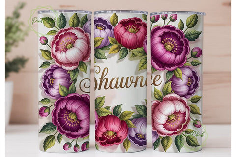 Shawnee Floral Tumbler Wrap Sublimation PixelChick 