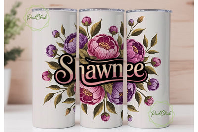 Shawnee Floral Tumbler Wrap Sublimation PixelChick 