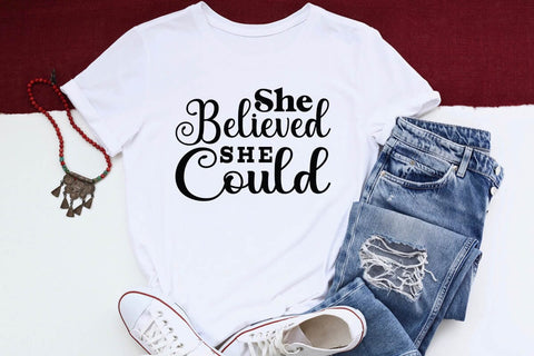She Believed She Could SVG Angelina750 