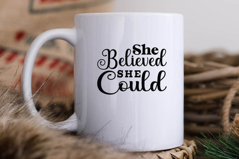 She Believed She Could SVG Angelina750 