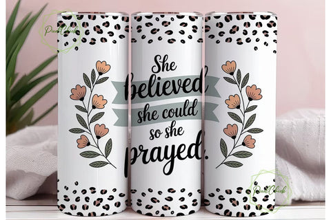 She Believed Tumbler Design Sublimation PixelChick 