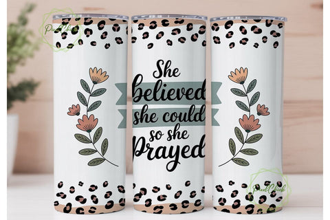 She Believed Tumbler Design Sublimation PixelChick 