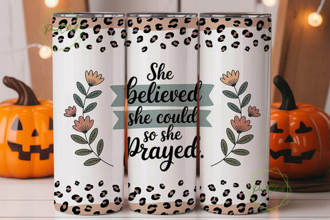 She Believed Tumbler Design Sublimation PixelChick 