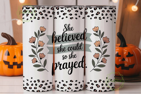 She Believed Tumbler Design Sublimation PixelChick 