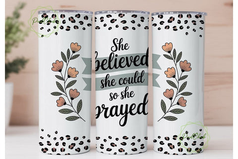 She Believed Tumbler Design Sublimation PixelChick 