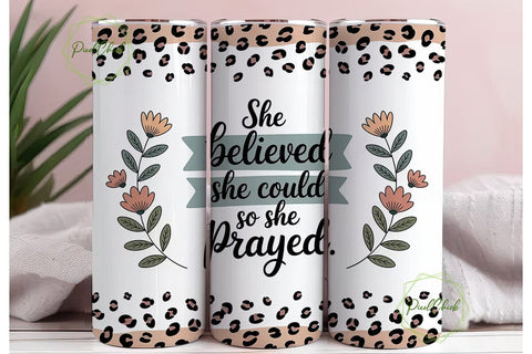 She Believed Tumbler Design Sublimation PixelChick 