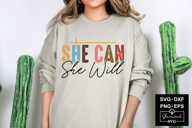 She Can She Will Svg Cut Files Creative Art SVG CraftlabSvg55 