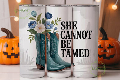 She Cannot Be Tamed 20oz Tumbler Wrap Sublimation PixelChick 